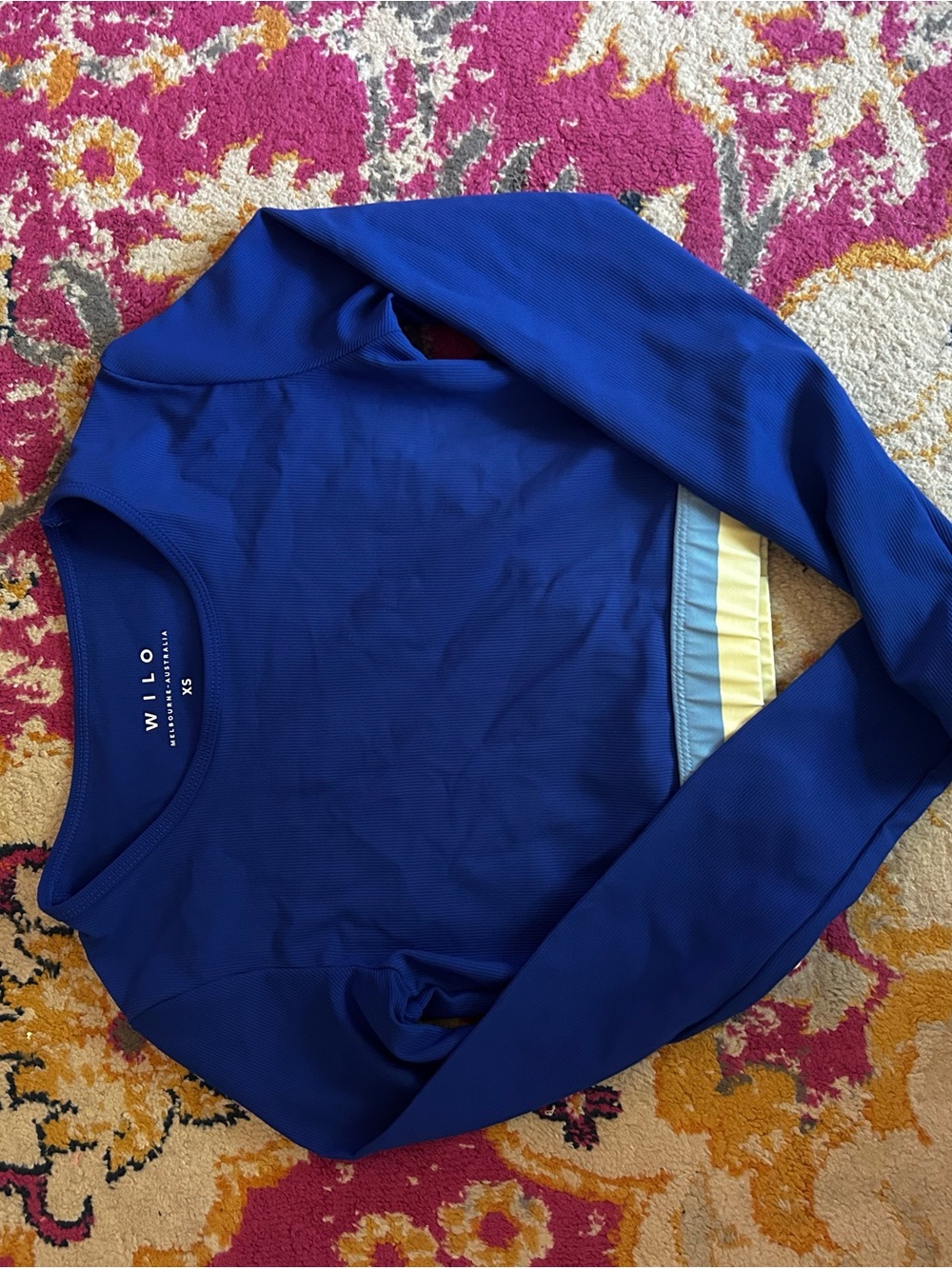 WILLO Royal Blue Long Sleeve Crop Top